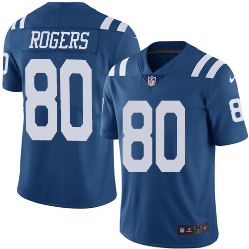 Indianapolis Colts #80 Limited Chester Rogers Royal Blue Nike NFL Youth Rush Vapor Untouchable jersey->indianapolis colts->NFL Jersey